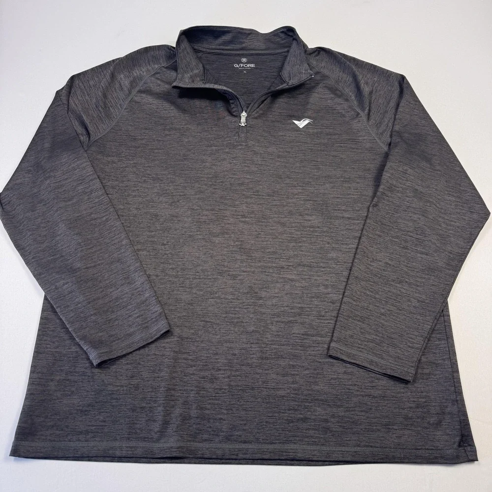 G/FORE Pullover Mens XL Gray‎ 1/4 Zip Long Sleeve Performance Golf Shirt Top